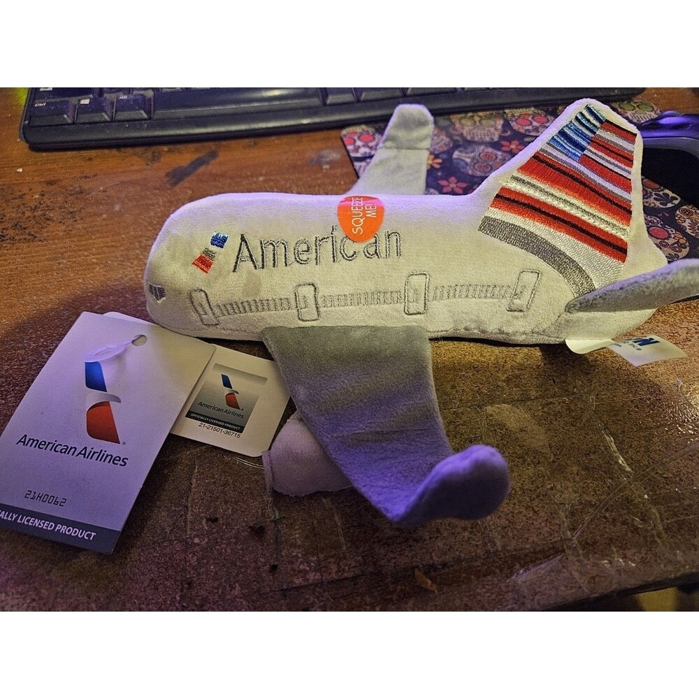 Vintage American Airlines Plush Airplane BRAND NEW